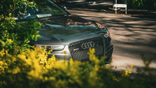 A car parked on the side of the road